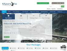 Tablet Screenshot of mysoretaxi.com